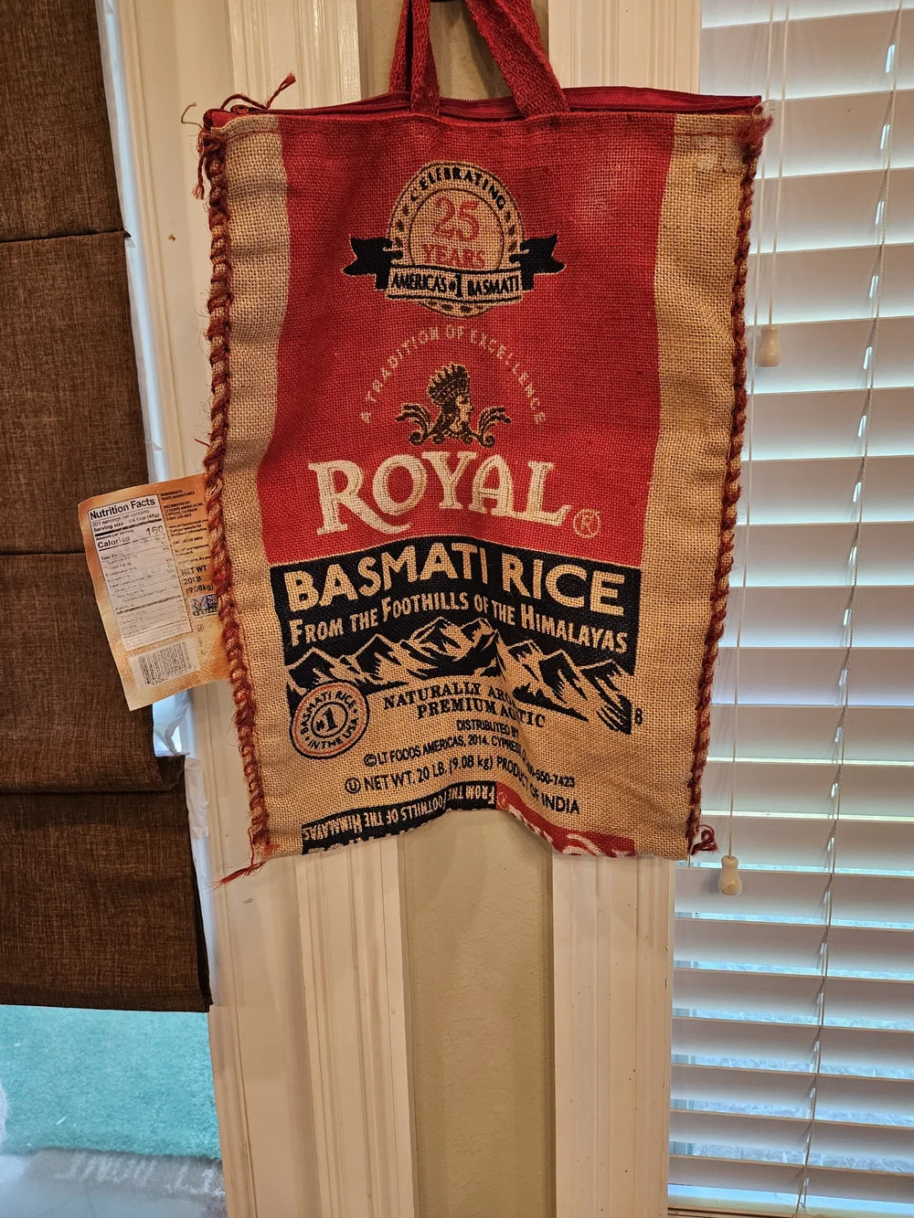 Red Basmati Rice Jute Tote Bag